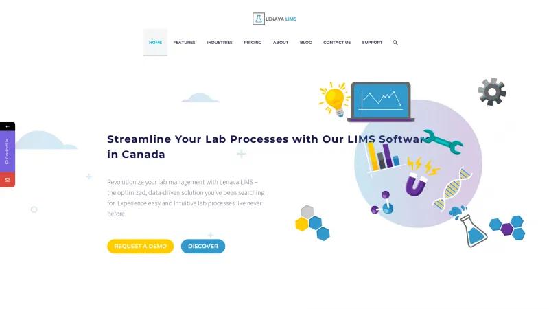 Homepage of Lenava LIMS