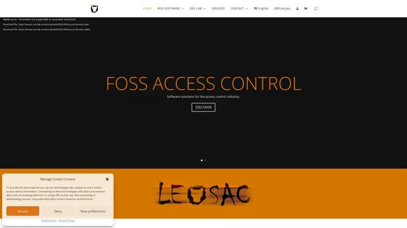 Homepage of Leosac