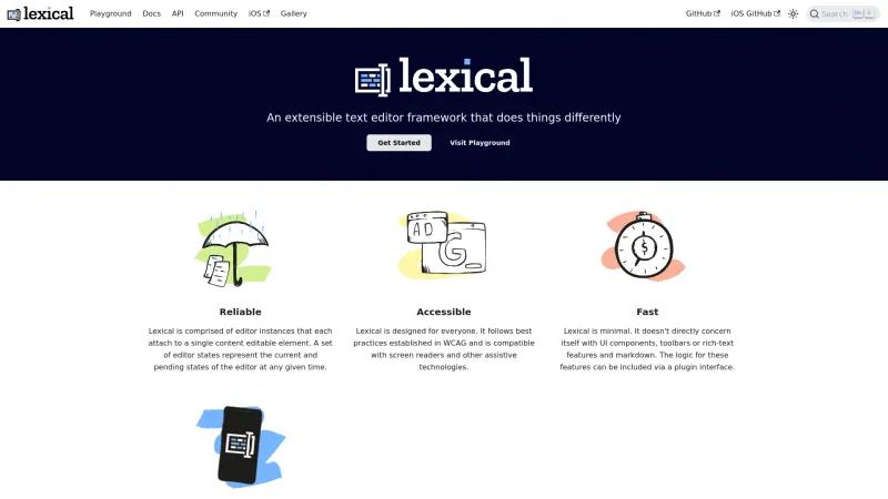 Homepage of Lexical