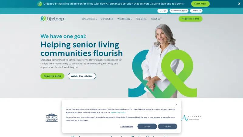 Homepage of LifeLoop