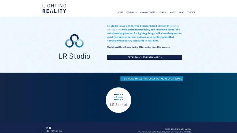 Homepage of Lighting Reality