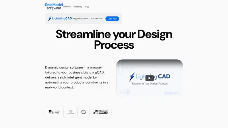 Homepage of LightningCAD