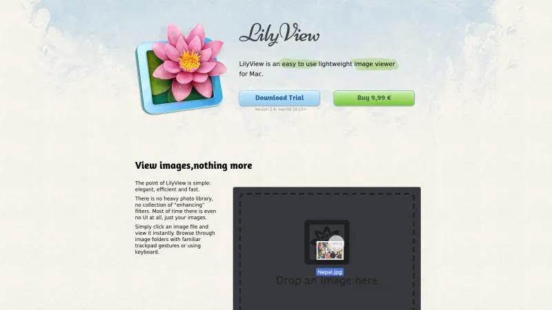 Homepage of LilyView