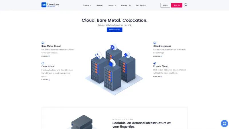 Homepage of Limestone Networks