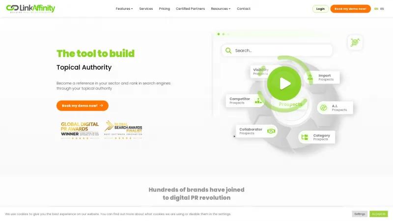 Homepage of Link Affinity