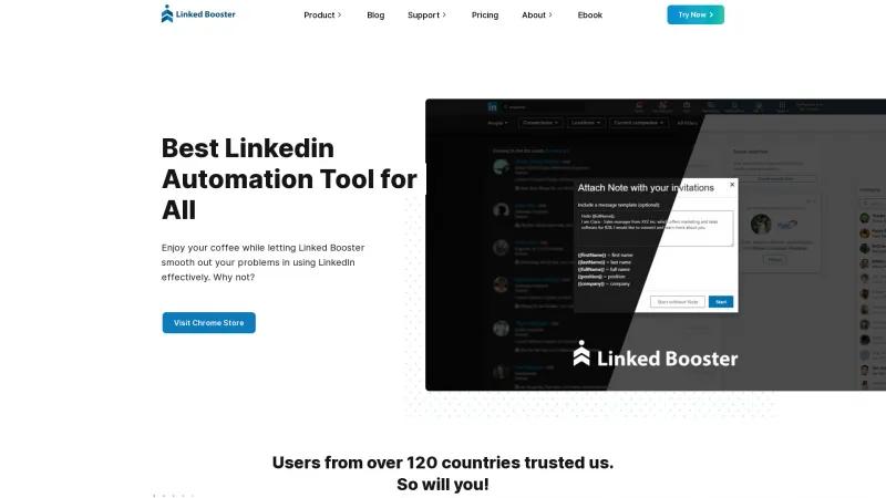 Homepage of Linked Booster