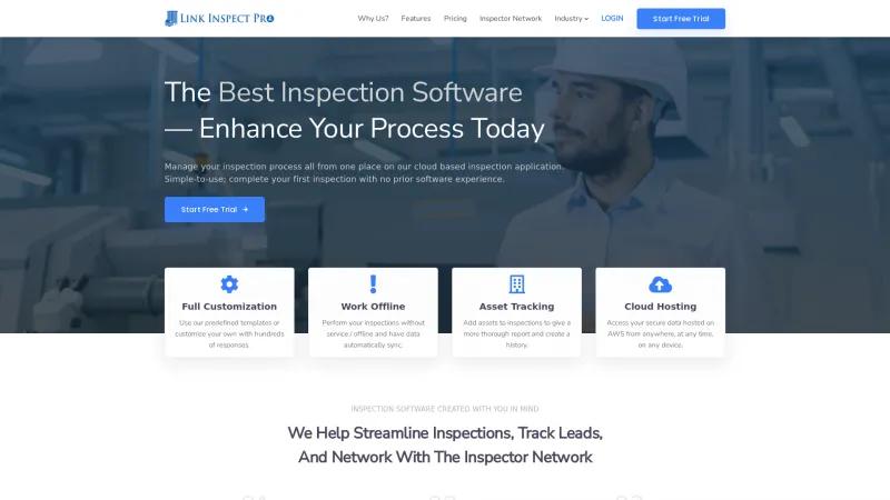 Homepage of Link Inspect Pro