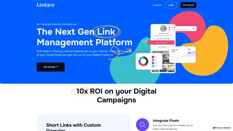 Homepage of Linkjoy