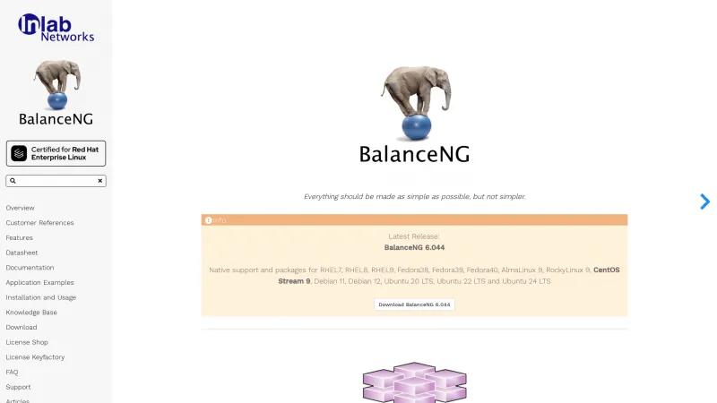 Homepage of BalanceNG