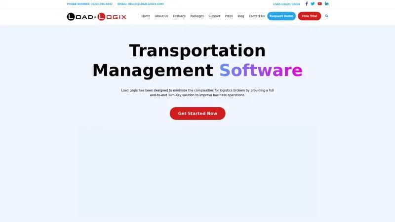 Homepage of Load Logix