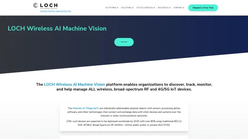 Homepage of LOCH Wireless Machine Vision