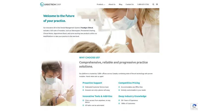 Homepage of Paradigm Clinical