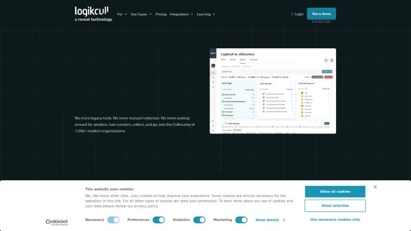 Homepage of Logikcull