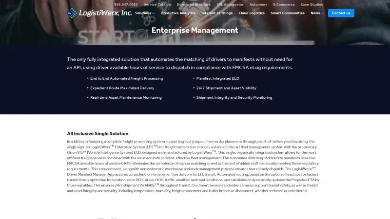 Homepage of LogistiWerx