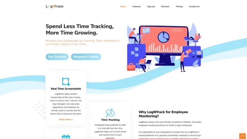 Homepage of LognTrack