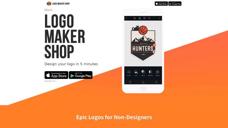 Homepage of Logo Maker Shop