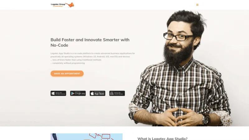 Homepage of Logotec App Studio