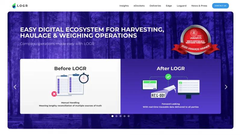 Homepage of LOGR