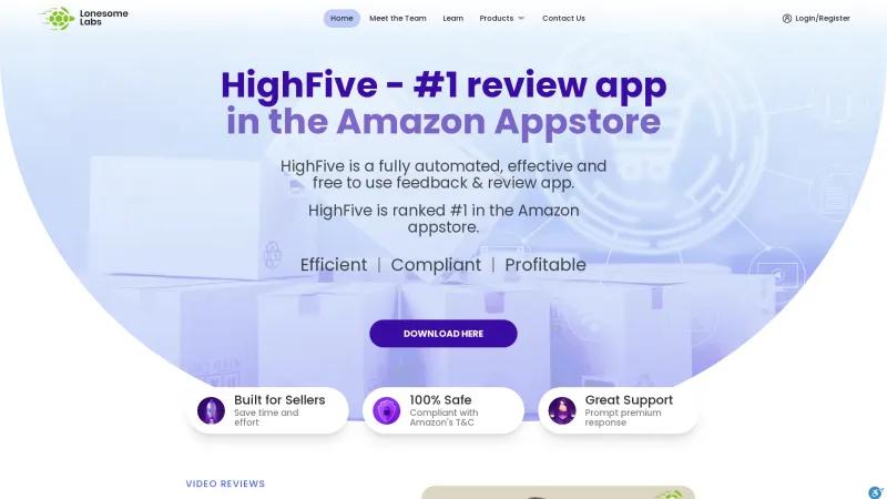 Homepage of HighFive