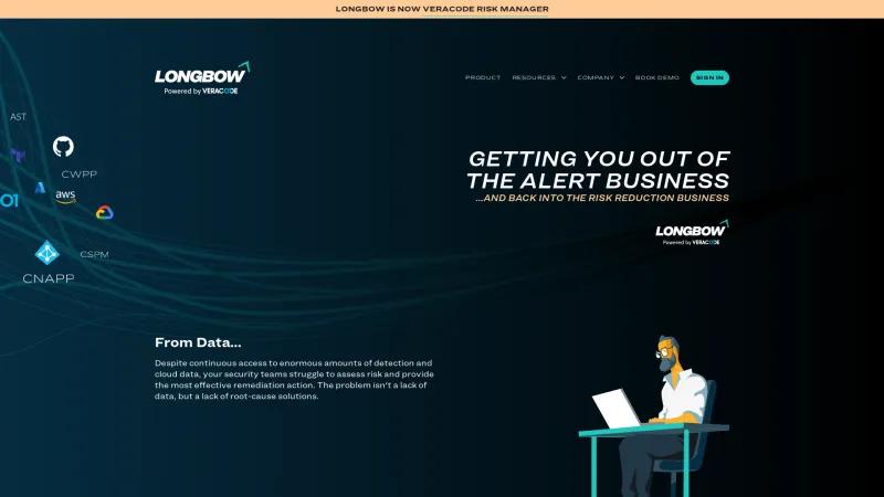Transform Your Security Risk Remediation with Veracode Risk Manager: From Data to Done Homepage of Longbow