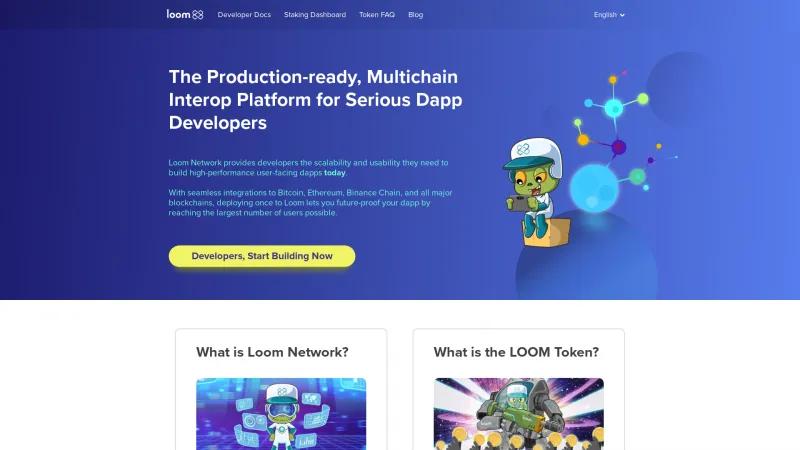 Homepage of Loom Network