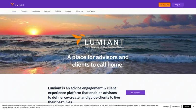 Homepage of Lumiant