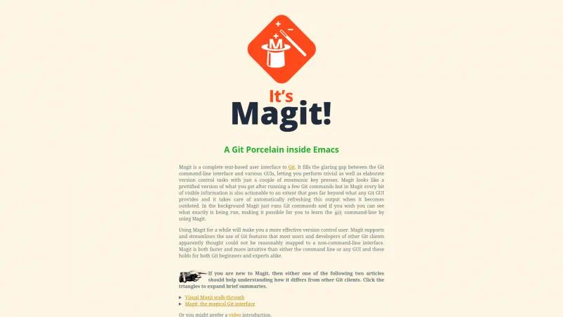 Homepage of Magit