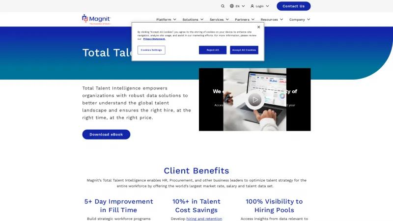 Homepage of Total Talent Intelligence