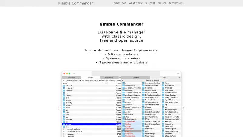 Homepage of Nimble Commander