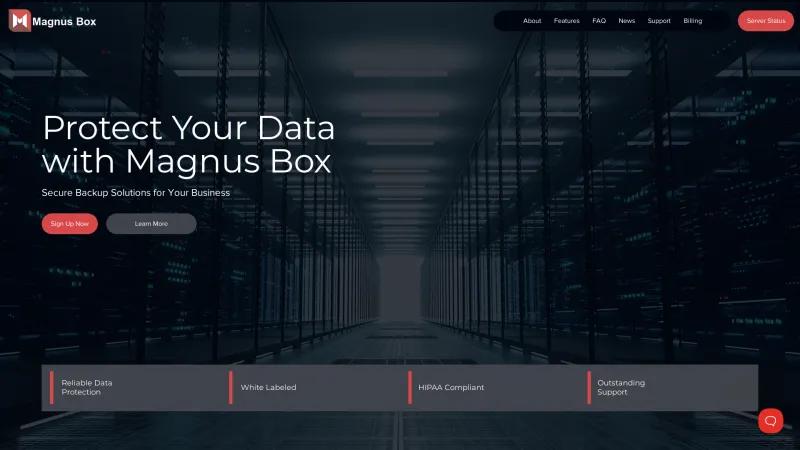 Homepage of Magnus Box