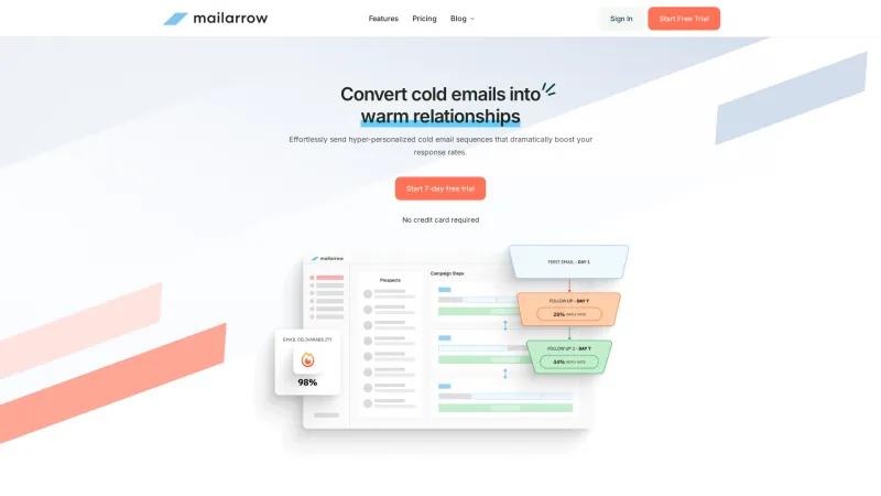 Homepage of Mailarrow