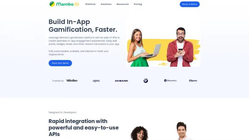 Homepage of Mambo.IO