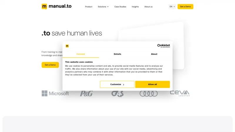 Homepage of Manual.to