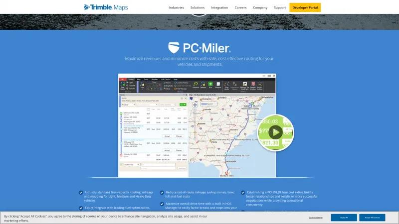 Homepage of PC*MILER