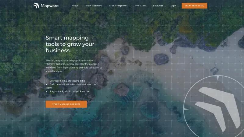 Homepage of Mapware