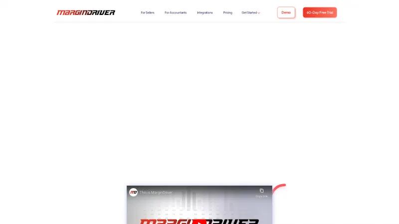 Homepage of MarginDriver