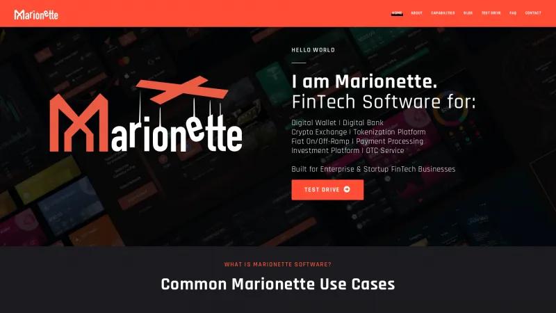 Homepage of Marionette