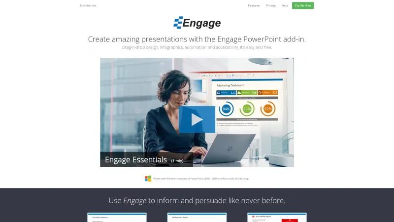 Homepage of Engage