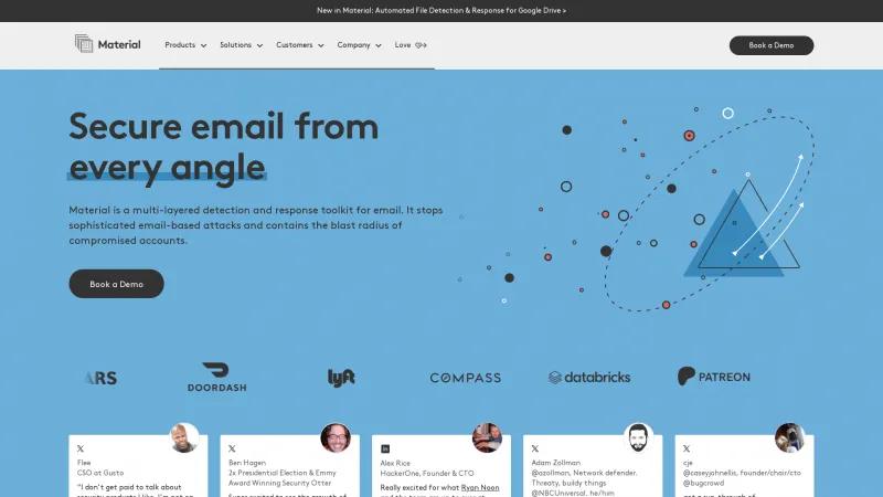 Homepage of Material