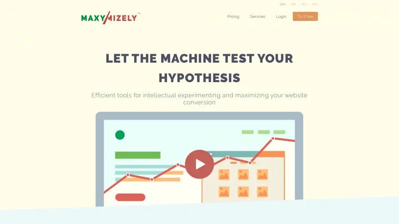 Homepage of Maxymizely