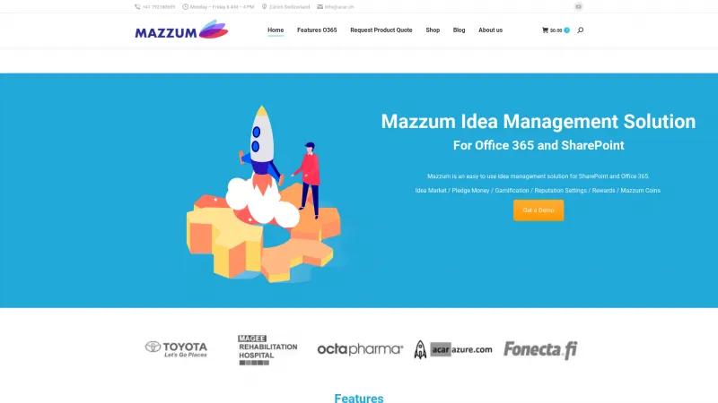 Homepage of Mazzum