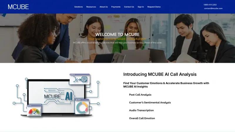 Homepage of MCUBE