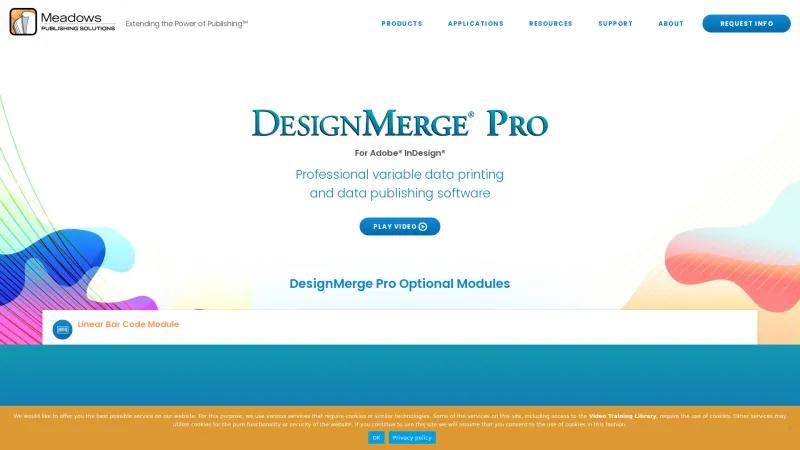 Homepage of DesignMerge