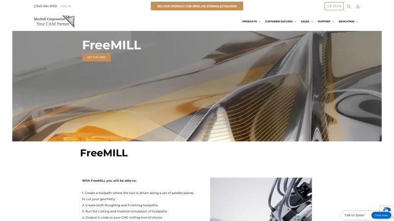 Homepage of FreeMILL