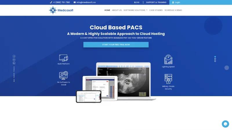 Homepage of Medicasoft