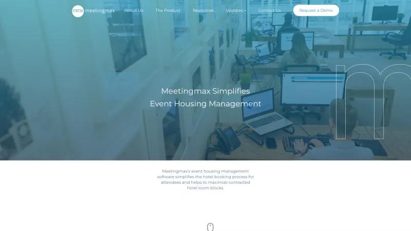 Homepage of Meetingmax