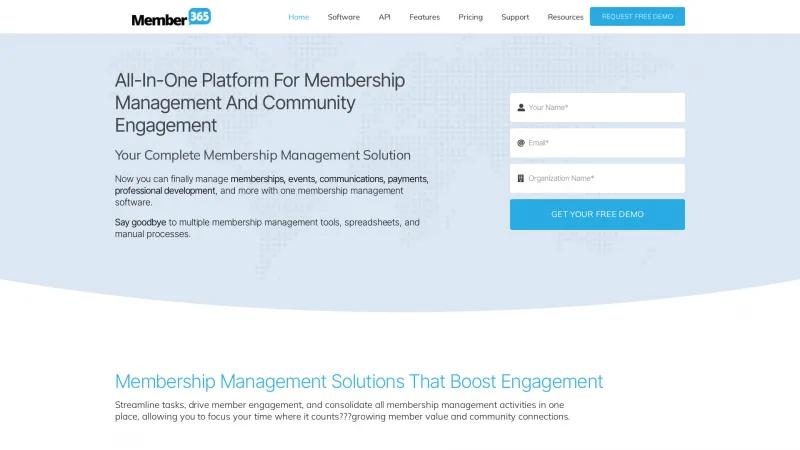 Homepage of Member365