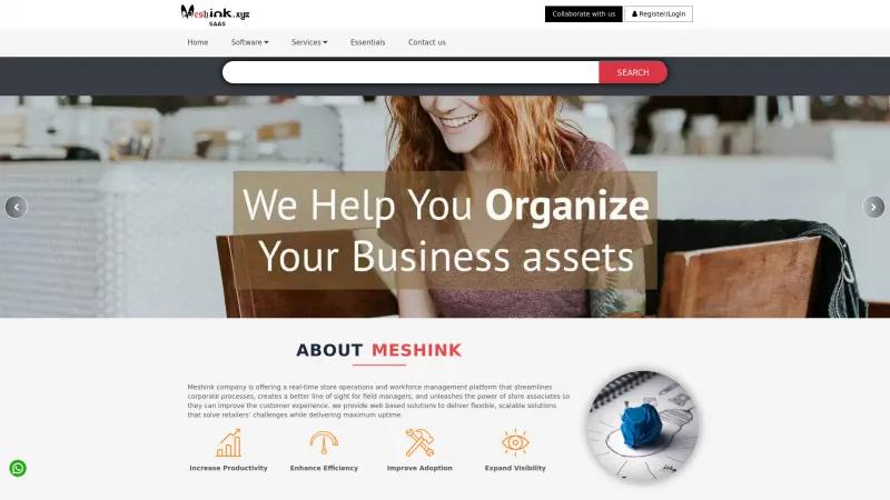 Homepage of Meshink