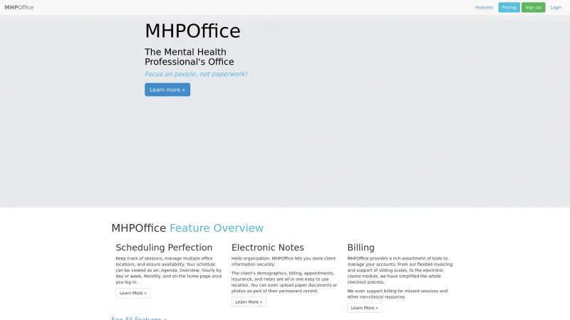 Homepage of MHPOffice