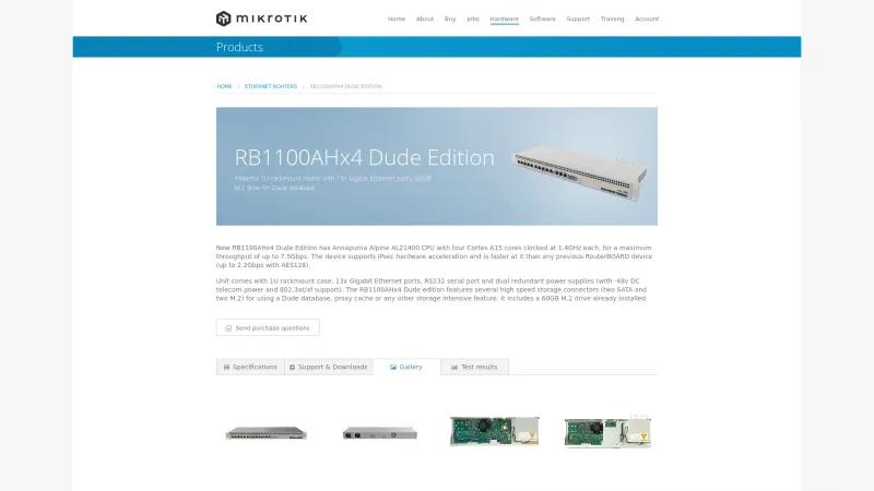 Homepage of RB1100AHx4 Dude Edition